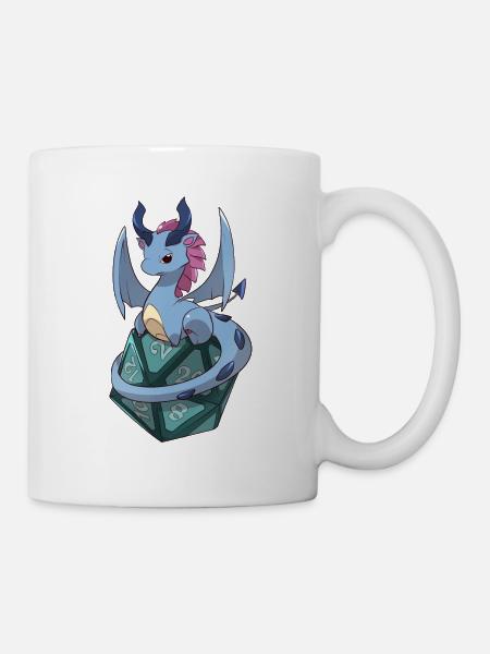 Dragon D20 - Mug blanc - blanc