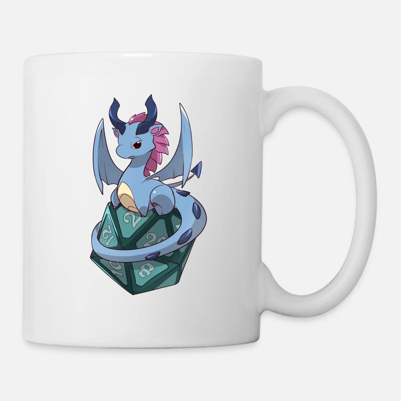 Dragon D20 - Mug blanc - blanc