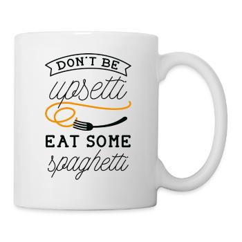 Ne soyez pas contrarié Mangez des spaghettis - Mug blanc - blanc - Droite