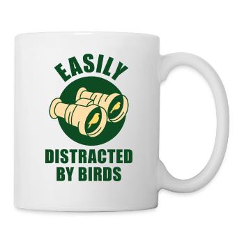 Leicht von Vögeln abgelenkt - Tasse - Weiß - Rechts