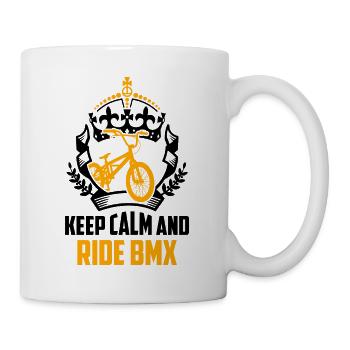 BMX Accessoires de vélo BMX Rider Rampe BMX descente - Mug blanc - blanc - Droite