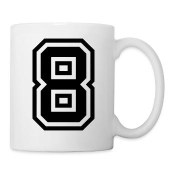 Symbole numérique 8 - Mug blanc - blanc - Droite