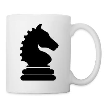 Pièce d’échecs de cheval - Mug blanc - blanc - Droite