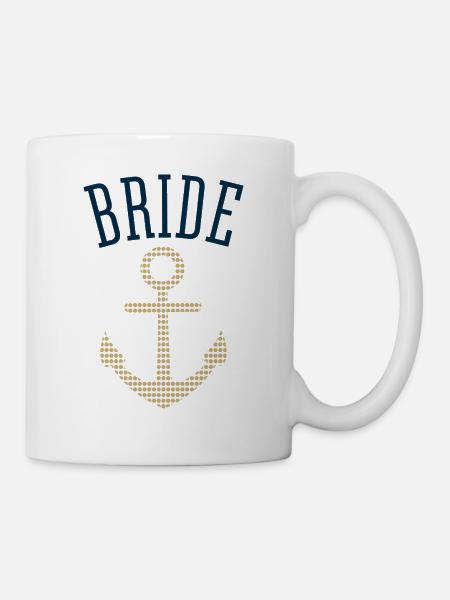 Bride Shirt | Anker - Tasse - Weiß