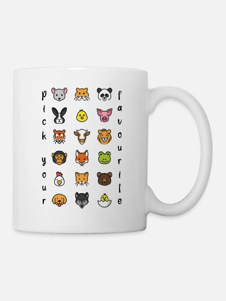 pick your favourite animal Wähle Lieblingstier - Tasse - Weiß