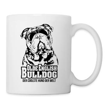 OLDE ENGLISH BULLDOG coolster Hund Hundespruch - Tasse - Weiß - Rechts
