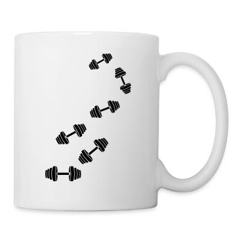 Hantel gewichte icon - Tasse - Weiß - Rechts