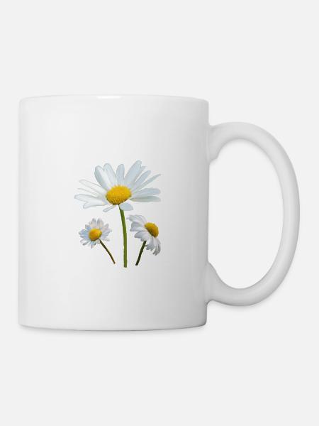 Marguerites fleurs blanches Marguerite - Mug blanc - blanc
