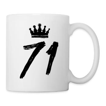 71 Couronne numérique - Mug blanc - blanc - Droite