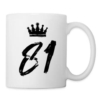 81 Number crown - Mug - white - Right