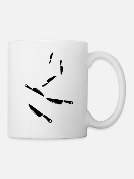 Messer icon - Tasse - Weiß