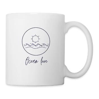 Ocean love, beach, coast, vacation, holidays, sea - Tasse - Weiß - Rechts
