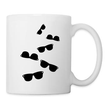 symbole d’icône de lunettes de soleil - Mug blanc - blanc - Droite