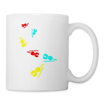 Symbole de l’icône du violon - Mug blanc - blanc - Droite