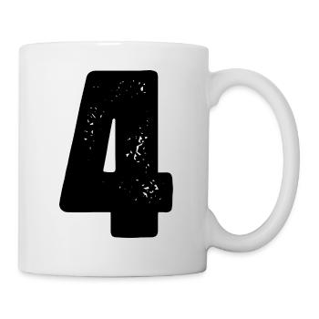 Maillot numéro 4 - Mug blanc - blanc - Droite