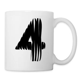 Maillot numéro 4 - Mug blanc - blanc - Droite