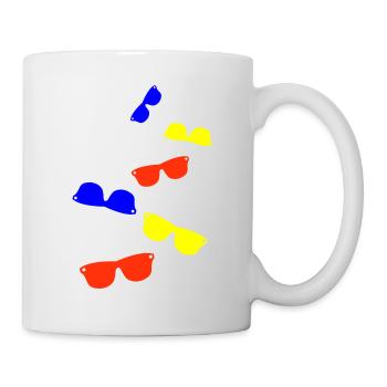 symbole d’icône de lunettes de soleil - Mug blanc - blanc - Droite