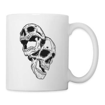 Skull Skull Horror Skeleton Halloween Metal - Mug - white - Right