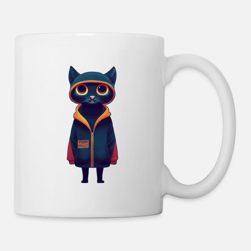 Chat avec pull - Mug blanc - blanc