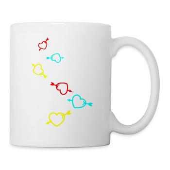 Herz symbol pfeil - Tasse - Weiß - Rechts