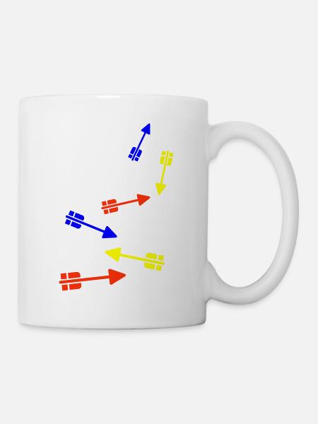 Pfeil Icon - Tasse - Weiß