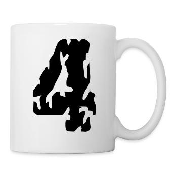 Maillot 4 numéros - Mug blanc - blanc - Droite