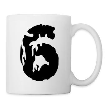 Maillot 6 numéros - Mug blanc - blanc - Droite