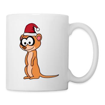 Suricate Comique de Noël - Mug blanc - blanc - Droite