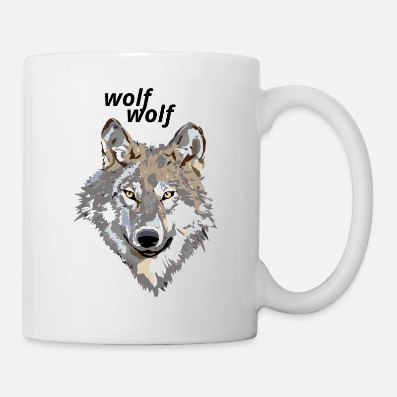 Wolf - Tasse - Weiß