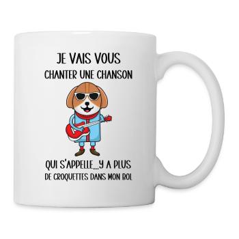 y a plus de croquettes dans mon bol - Mug blanc - blanc - Droite
