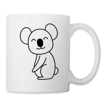 Koala Comic Tier - Tasse - Weiß - Rechts