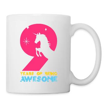9 ANS D’ÊTRE UNE LICORNE GÉNIALE 9E ANNIVERSAIRE - Mug blanc - blanc - Droite