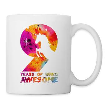 9 YEARS OF BEING AWESOME UNICORN 9TH BIRTHDAY - Mug - white - Right