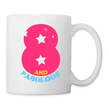 8 ET FABULEUSE LICORNE 8E ANNIVERSAIRE - Mug blanc - blanc - Droite