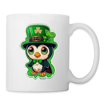 Outfit St Patrick Penguin cute funny clover - Mug - white - Right