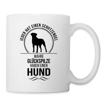 Hund Schutzengel Hundespruch Hunde Spruch Wilsigns - Tasse - Weiß - Rechts