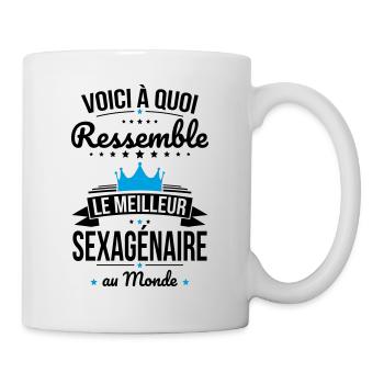 A quoi ressemble le meilleur sexagénaire au monde - Mug blanc - blanc - Droite