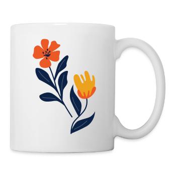 classic flowers suitable for summer - Mug - white - Right