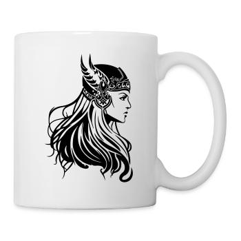 Viking Femme Guerrière Viking - Mug blanc - blanc - Droite