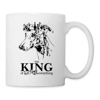 Whippet King Hundespruch Hunde Wilsigns - Tasse - Weiß - Rechts
