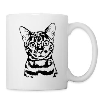 Bengal Bengal Cat Portrait Pedigree Cat Wilsigns - Mug - white - Right