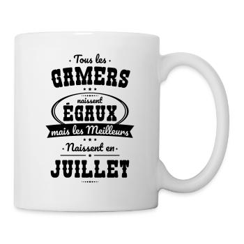 Gamers égaux meilleurs naissent en Juillet - Mug blanc - blanc - Droite