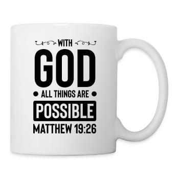 Dieu Tout est possible Bible - Mug blanc - blanc - Droite