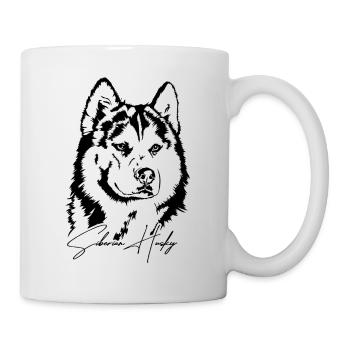 Siberian Husky Portrait Dog Dog Wilsigns - Mug - white - Right