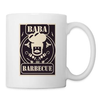T-shirt amusant avec slogan Baba Barbecue - Mug blanc - blanc - Droite