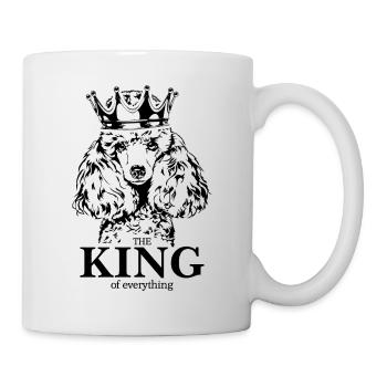 Zwergpudel King of everything Spruch Hunde Hund - Tasse - Weiß - Rechts