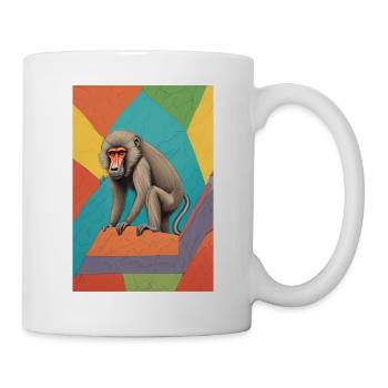 Boulder-Pavian - Tasse - Weiß - Rechts