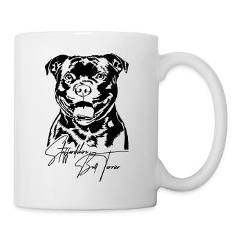 Staffordshire Bull Terrier Portrait Chiens Wilsigns - Mug blanc - blanc - Droite