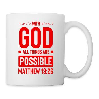Dieu Tout est possible Bible - Mug blanc - blanc - Droite