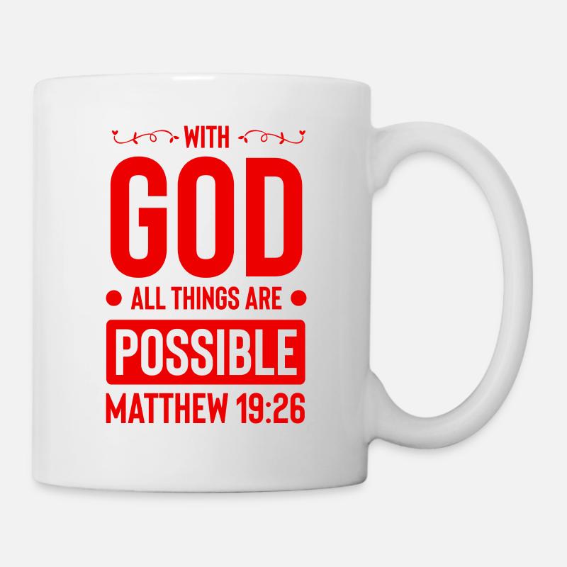gott alles möglich bibel - Tasse - Weiß
